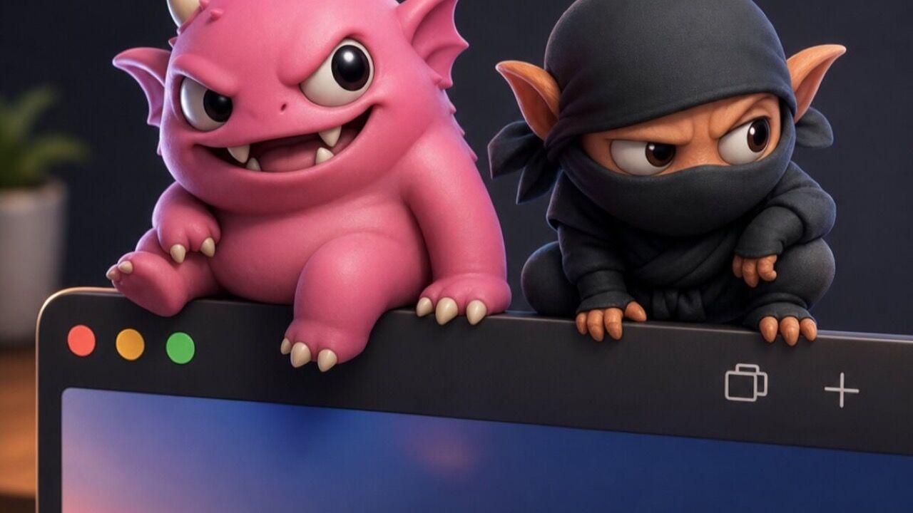 Desk Gremlins: Key art: title-bar colonists