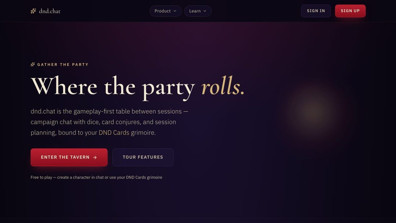 dnd.chat: Tavern UI: rolls where the party can see them