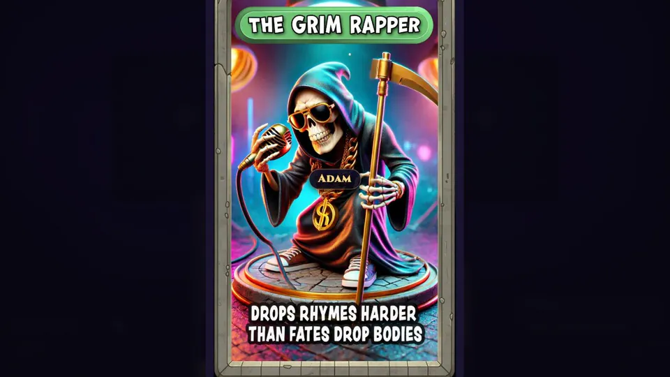 Dungeon Jerks: In-game reveal: The Grim Rapper drops a verse