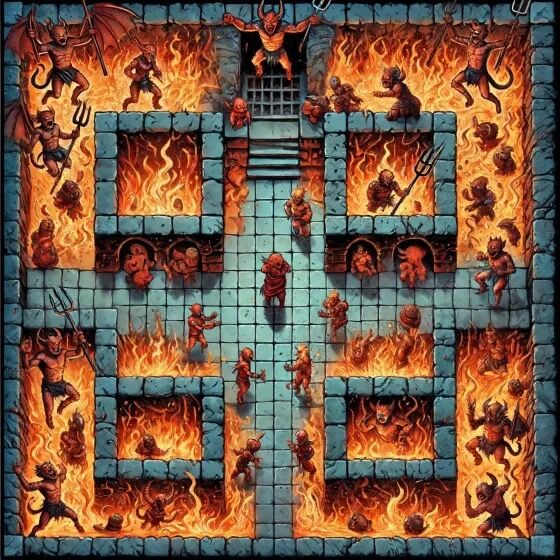 Dungeon Jerks: Tile: Oh Good, Literal Hell
