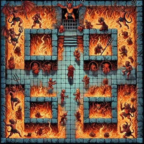 Dungeon Jerks: Tile: Oh Good, Literal Hell