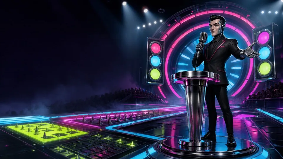 Make Enemies: Fire TV backdrop: stage lights, empty seats